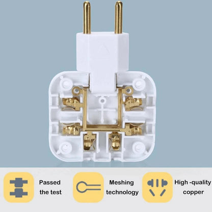 2 pcs Letchase 3 Way Flat Plug Adapter Power Plug